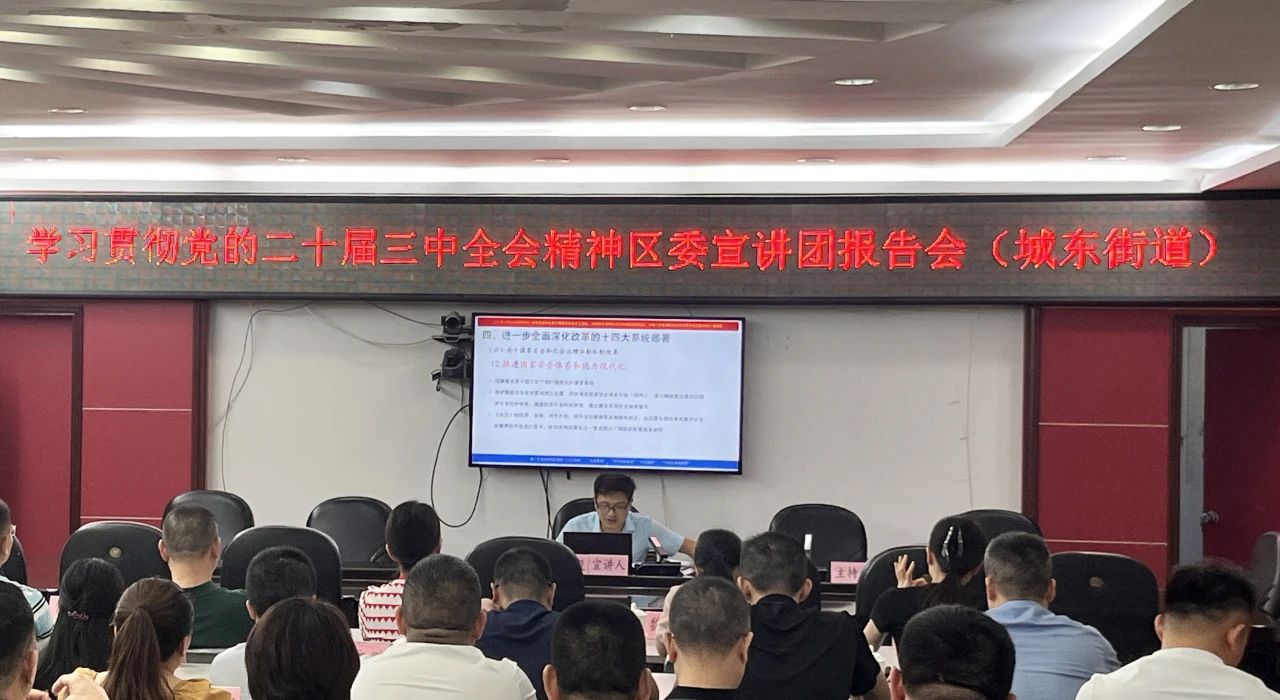 学习贯彻党的二十届三中全会精神区委宣讲团深入开展宣讲活动（二）
